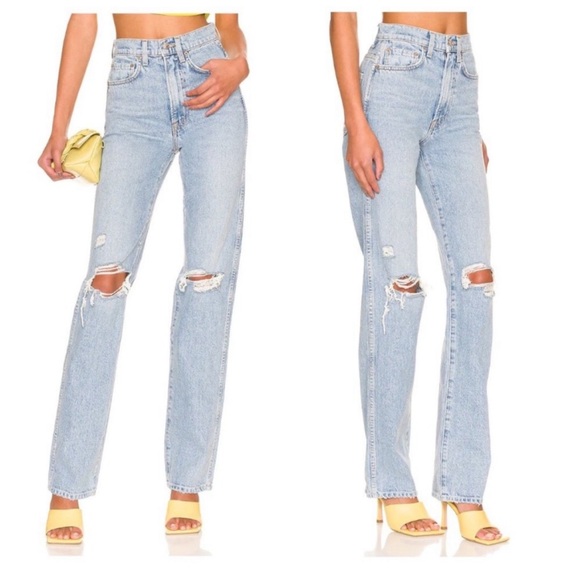 GRLFRND Denim - GRLFRND | NEW Sara Super High Rise Slim Straight Jeans in Red Rock Size 30